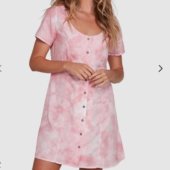 RVCA Dresses & Skirts - Pink tie dye RVCA dress